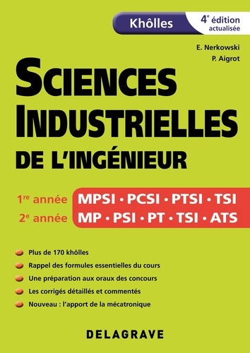 Khôlles sciences industrielles de l'ingénieur 4e édition