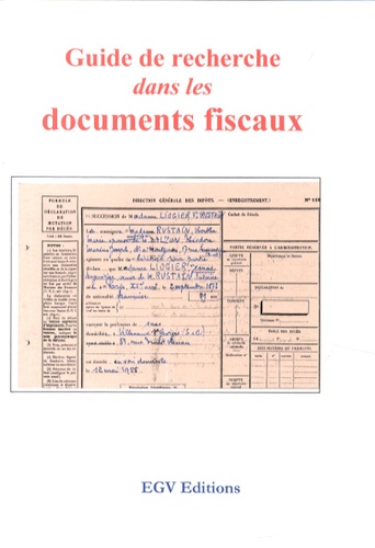  EGV Editions - Guide de recherche dans les documents fiscaux.