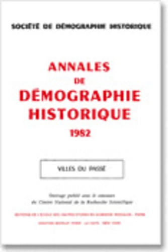  EHESS - Annales de démographie historique, année 1982 - Villes du passé.