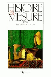  CNRS - Histoire & Mesure Volume 13 N° 3-4/199 : .