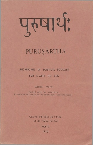 Purushartha, sciences sociales en Asie du sud. Tome 2