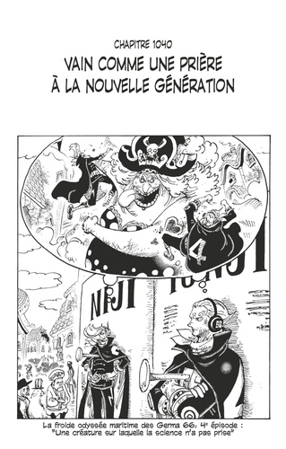 One Piece édition originale - Chapitre 1040. Vain comme une menace à la nouvelle génération