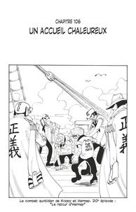 Eiichirô Oda - One Piece édition originale - Chapitre 106 - Un accueil chaleureux.
