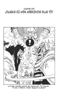Eiichirô Oda - One Piece édition originale - Chapitre 1077 - J'aurais dû m'en apercevoir plus tôt.