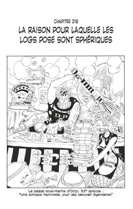 Eiichirô Oda - One Piece édition originale - Chapitre 218 - La raison pour laquelle les logs pose sont sphériques.