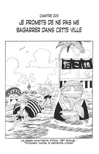 Eiichirô Oda - One Piece édition originale - Chapitre 223 - Je promets de ne pas me bagarrer dans cette ville.