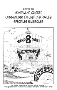 Eiichirô Oda - One Piece édition originale - Chapitre 228 - Montblanc Cricket, commandant en chef des Forces Spéciales Simiesques.