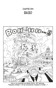 Eiichirô Oda - One Piece édition originale - Chapitre 294 - Raigo.