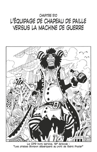 One Piece édition originale - Chapitre 510. L'équipage de chapeau de paille versus la machine de guerre