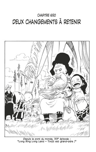One Piece édition originale - Chapitre 650. Deux changements à retenir