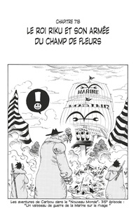 Eiichirô Oda - One Piece édition originale - Chapitre 718 - Le roi Riku et son armée du champ de fleurs.