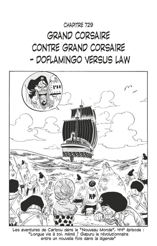 Eiichirô Oda - One Piece édition originale - Chapitre 729 - Grand corsaire contre grand corsaire - Doflamingo versus Law.