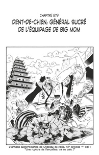 Eiichirô Oda - One Piece édition originale - Chapitre 879 - Dent-de-chien, général sucré de l'équipage de Big Mom.
