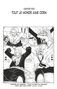 Eiichirô Oda - One Piece édition originale - Chapitre 920 - Tout le monde aime Oden.