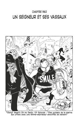 Eiichirô Oda - One Piece édition originale - Chapitre 962 - Un seigneur et ses vassaux.