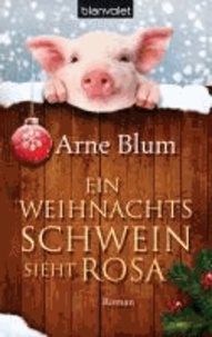 Ein Weihnachtsschwein sieht rosa.