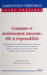 Communes Et Assainissement Autonome. Role Et Responsabilites