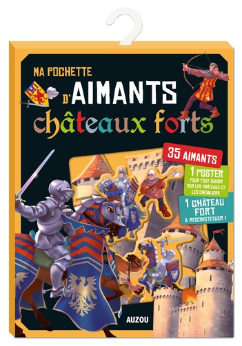  El Gunto - Ma pochette d'aimants Châteaux forts - Avec 35 aimants, 1 poster, 1 château fort à reconstituer.