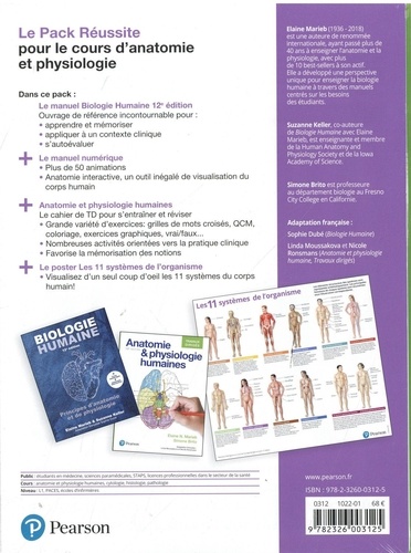 Pack en 2 volumes : Biologie humaine ; Anatomie & physiologie humaines 12e édition