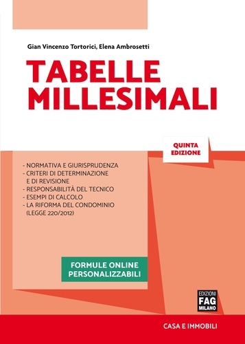 Elena Ambrosetti et Gian Vincenzo Tortorici - Tabelle millesimali.