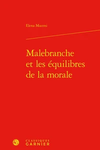 Malebranche et les équilibres de la morale