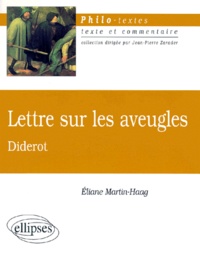 Eliane Martin-Haag - "Lettre sur les aveugles", Diderot.