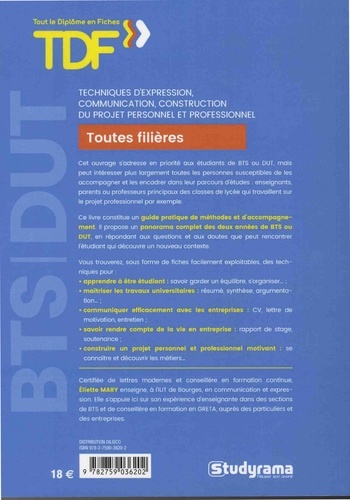 Techniques d'expression, communication, construction du projet personnel et professionnel (PPP) BTS-DUT