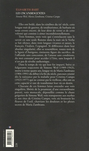 Les Incandescentes. Simone Weil, Maria Zambrano, Cristina Campo