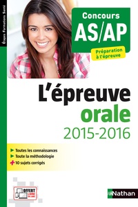 Elisabeth Baumeier - L'épreuve orale 2015-2016 - Concours AS/AP, Préparation à l'épreuve.