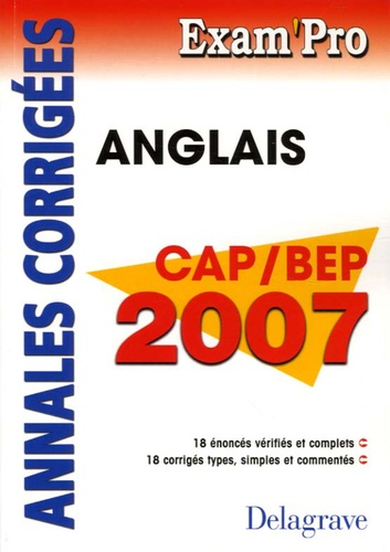 Elisabeth Dubois - Anglais CAP/BEP - Annales corrigées.