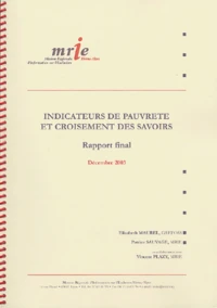Indicateurs de pauvreté et croisement des savoirs