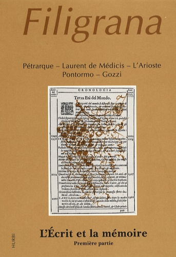 Mireille Blanc-Sanchez - Filigrana N° 3/1996 : L'écrit et la mémoire - Première partie.
