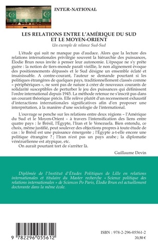 Les relations entre l'Amérique du Sud et le Moyen-Orient. Un exemple de relance Sud-Sud