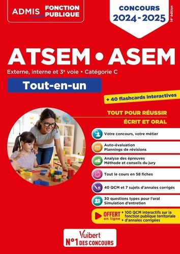ATSEM-ASEM Externe, interne et 3e voie, Catégorie C. Tout-en-un  Edition 2024-2025