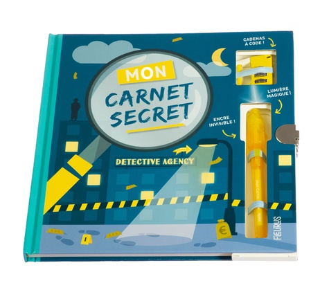 Mon carnet secret Top secret. Avec un stylo à encre invisible et un cadenas à code chiffré !