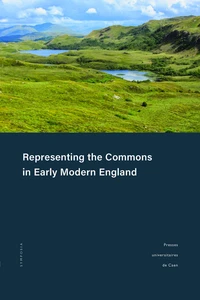 Representing the commons in early modern England