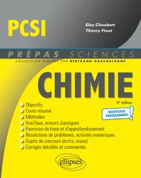 Elsa Choubert et Thierry Finot - Chimie PCSI.