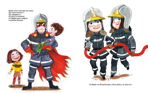Basile et Zoé pompiers