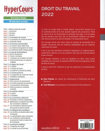 Droit du travail  Edition 2022