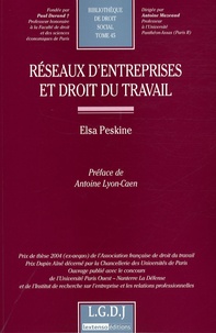 Elsa Peskine - Réseaux d'entreprises et droit du travail.