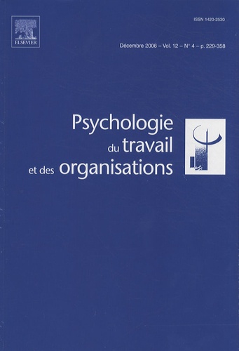 Claude Lemoine - Psychologie du travail et des organisations Volume 12 N° 4, Déce : .