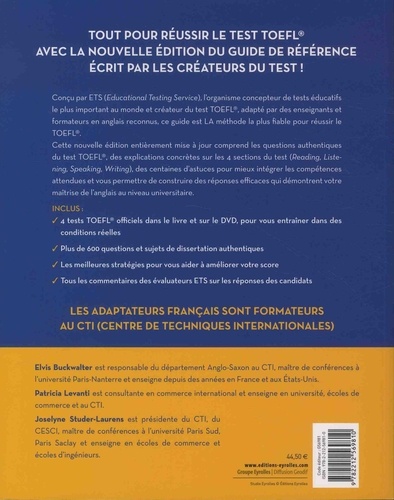 Le guide officiel du test TOEFL 5e édition -  avec 1 DVD