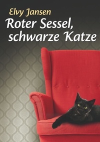 Elvy Jansen - Roter Sessel, schwarze Katze.