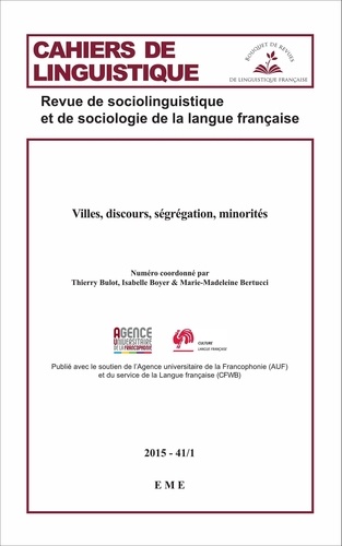  EME (Editions) - Villes, discours, ségrégation, minorités.