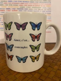 Mug Papillons Hiver Multicolore Face