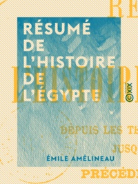 Emile Amélineau - Résumé de l'histoire de l'Égypte - Depuis les temps les plus reculés jusqu'à nos jours.
