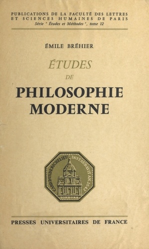 Etudes de philosophie moderne