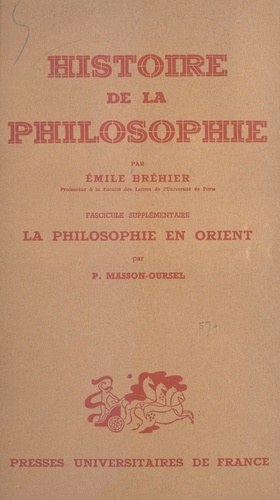 Histoire de la philosophie. La philosophie en Orient