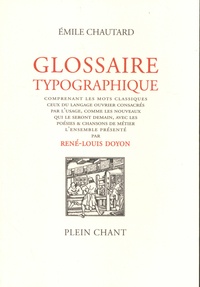 Emile Chautard - Glossaire typographique.