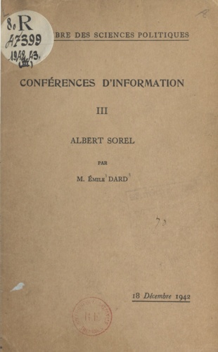 Albert Sorel. 18 Décembre 1942